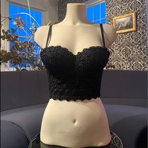 Embellished Black Corset